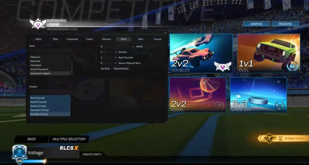 Rank Changer Tab