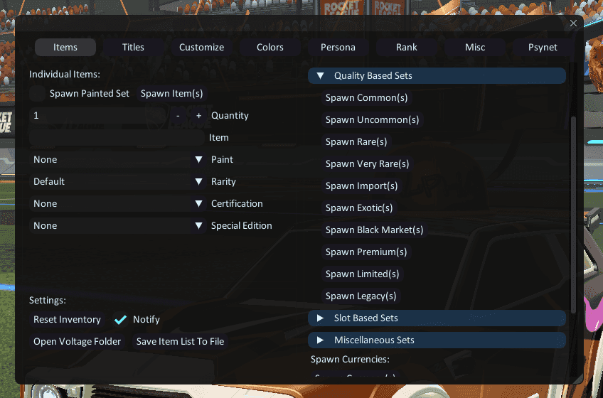 Customize every item in your own variant